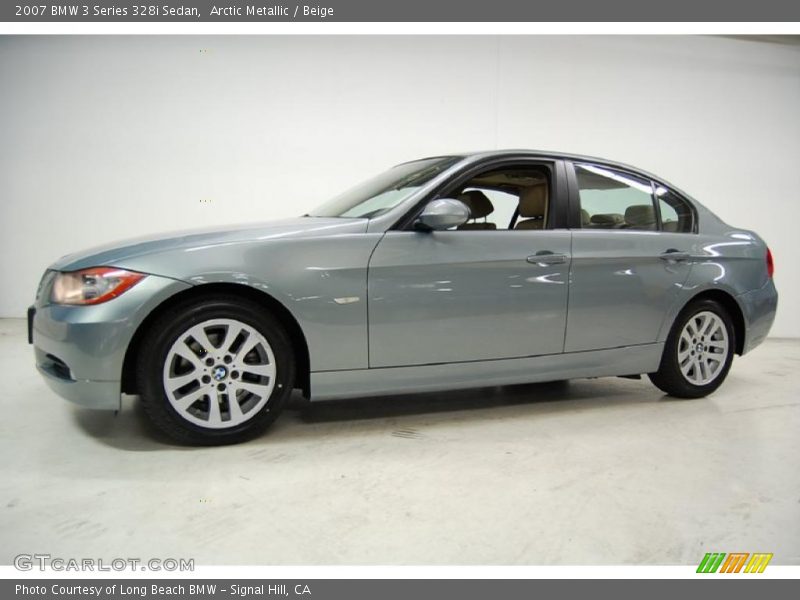 Arctic Metallic / Beige 2007 BMW 3 Series 328i Sedan