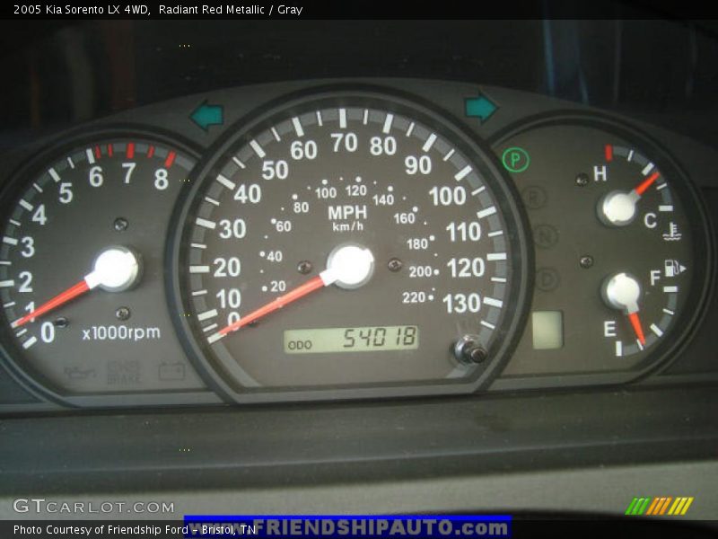 Radiant Red Metallic / Gray 2005 Kia Sorento LX 4WD