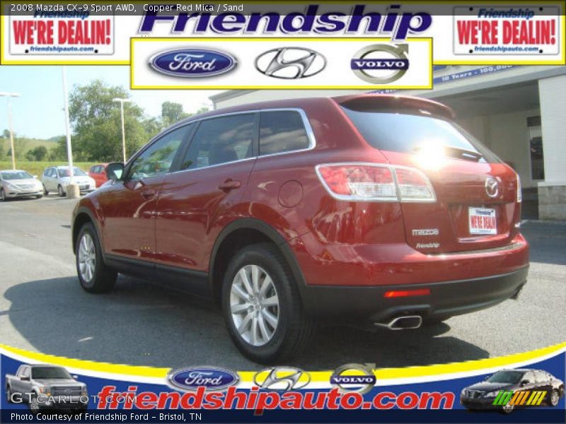 Copper Red Mica / Sand 2008 Mazda CX-9 Sport AWD