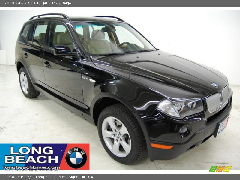 Jet Black / Beige 2008 BMW X3 3.0si