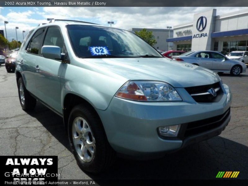 Havasu Blue Metallic / Ebony 2002 Acura MDX Touring