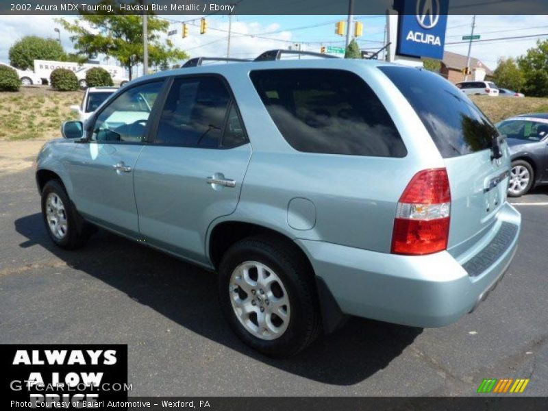 Havasu Blue Metallic / Ebony 2002 Acura MDX Touring