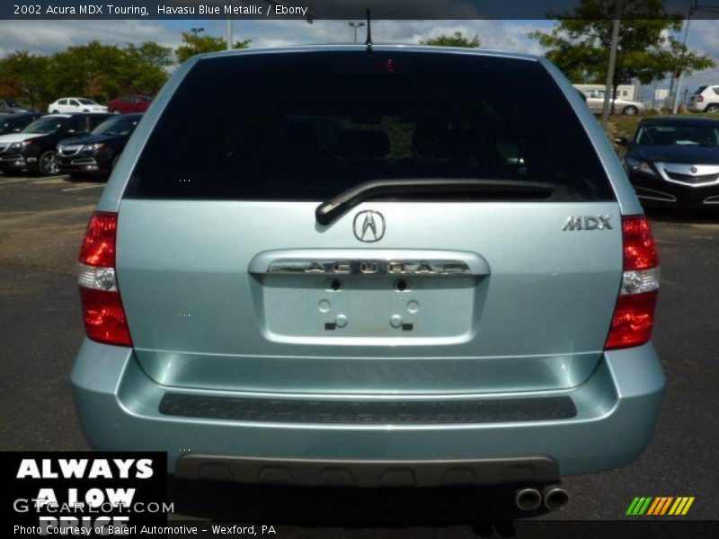 Havasu Blue Metallic / Ebony 2002 Acura MDX Touring