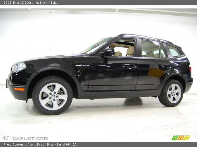 Jet Black / Beige 2008 BMW X3 3.0si