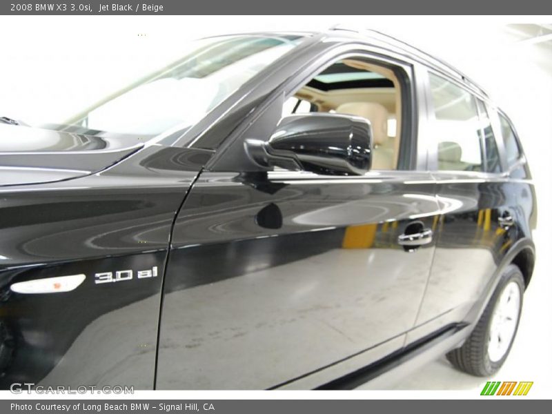 Jet Black / Beige 2008 BMW X3 3.0si
