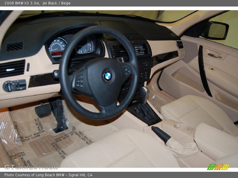 Jet Black / Beige 2008 BMW X3 3.0si