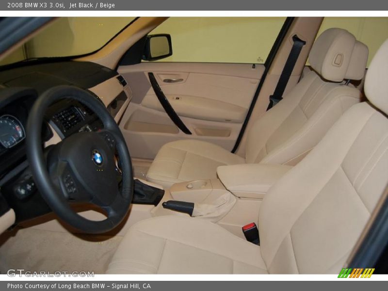 Jet Black / Beige 2008 BMW X3 3.0si
