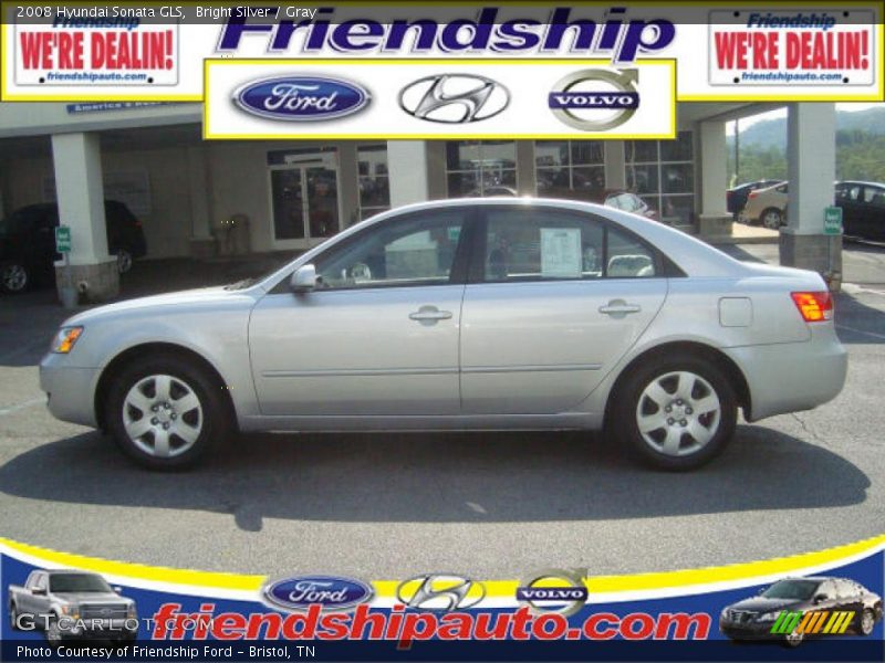 Bright Silver / Gray 2008 Hyundai Sonata GLS