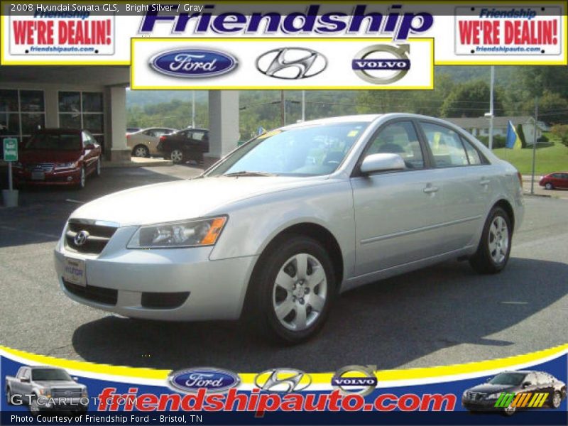Bright Silver / Gray 2008 Hyundai Sonata GLS
