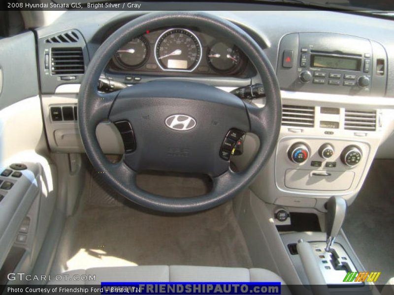 Bright Silver / Gray 2008 Hyundai Sonata GLS