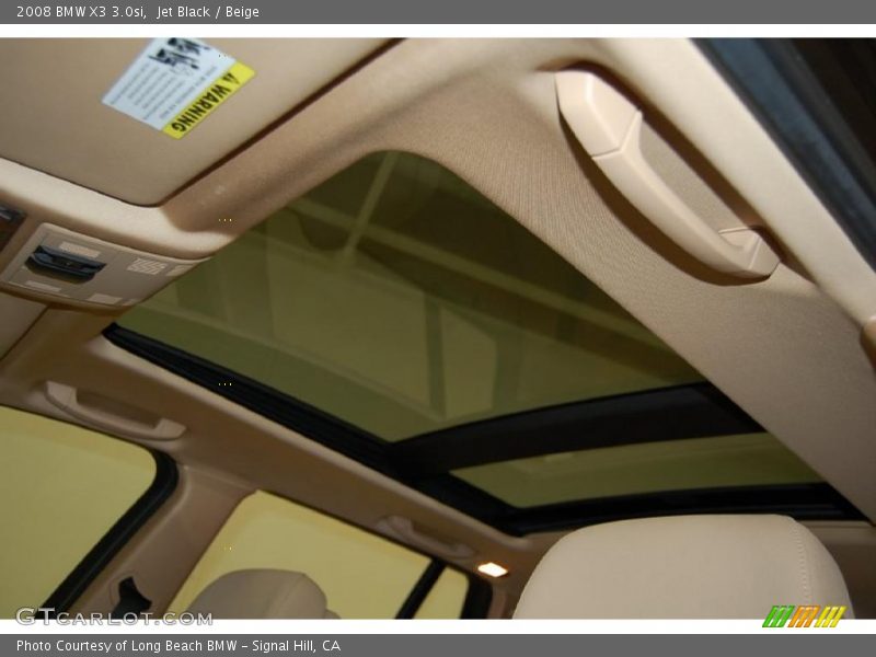 Jet Black / Beige 2008 BMW X3 3.0si