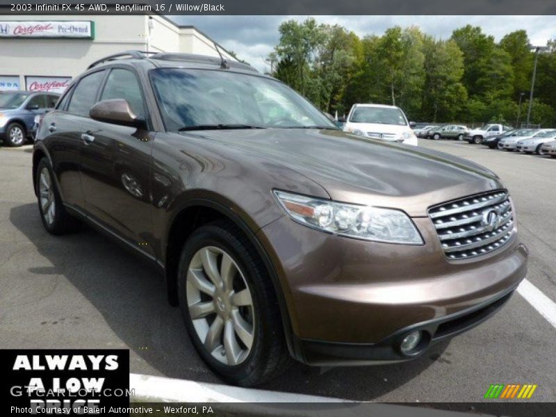 Beryllium 16 / Willow/Black 2003 Infiniti FX 45 AWD