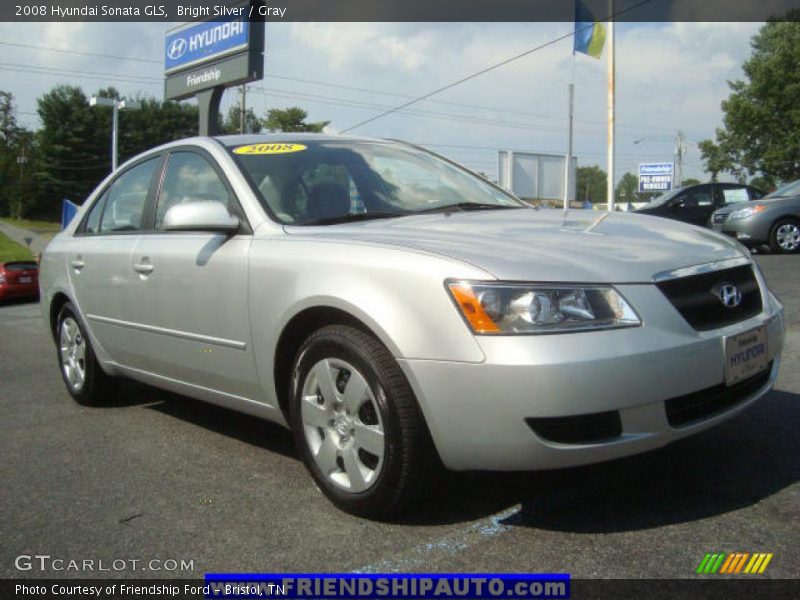 Bright Silver / Gray 2008 Hyundai Sonata GLS