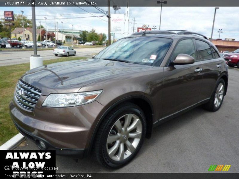 Beryllium 16 / Willow/Black 2003 Infiniti FX 45 AWD