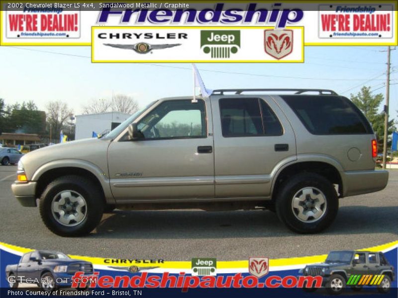 Sandalwood Metallic / Graphite 2002 Chevrolet Blazer LS 4x4