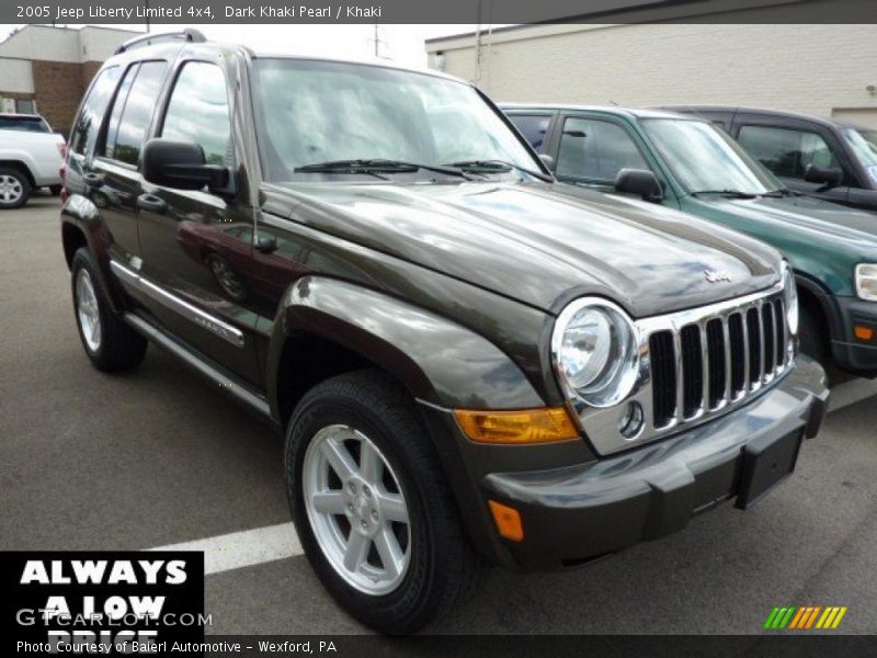 Dark Khaki Pearl / Khaki 2005 Jeep Liberty Limited 4x4