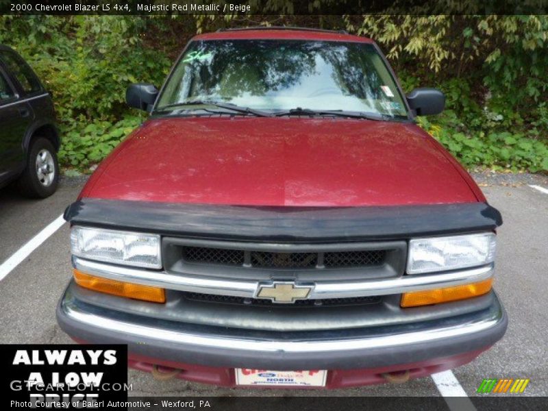 Majestic Red Metallic / Beige 2000 Chevrolet Blazer LS 4x4