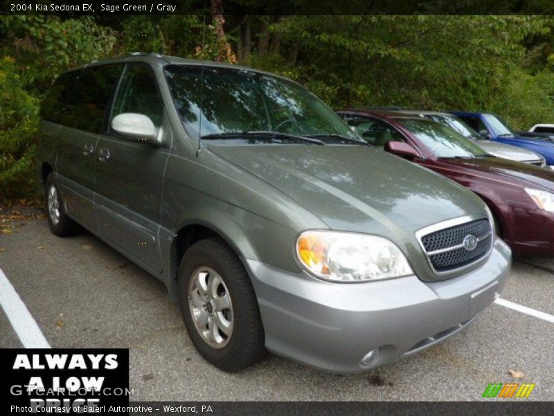 Sage Green / Gray 2004 Kia Sedona EX