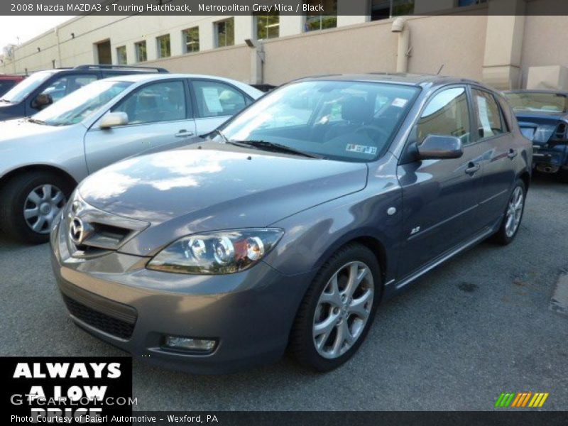 Metropolitan Gray Mica / Black 2008 Mazda MAZDA3 s Touring Hatchback