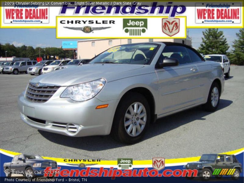 Bright Silver Metallic / Dark Slate Gray 2009 Chrysler Sebring LX Convertible