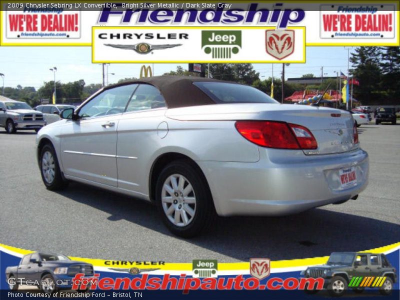 Bright Silver Metallic / Dark Slate Gray 2009 Chrysler Sebring LX Convertible