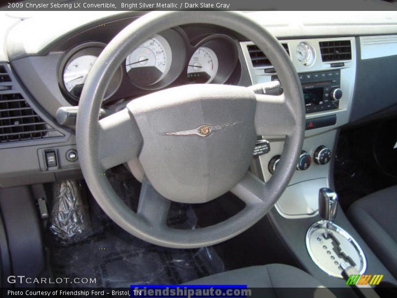 Bright Silver Metallic / Dark Slate Gray 2009 Chrysler Sebring LX Convertible