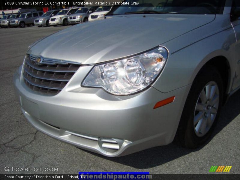 Bright Silver Metallic / Dark Slate Gray 2009 Chrysler Sebring LX Convertible