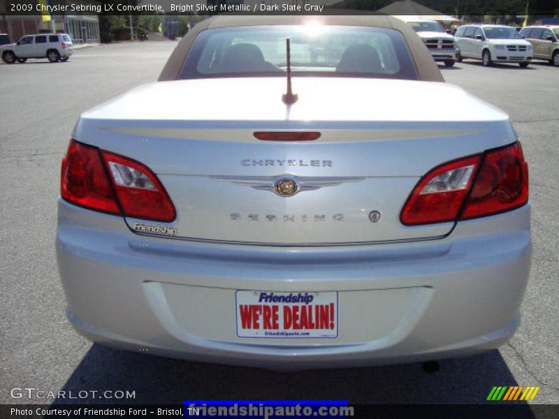 Bright Silver Metallic / Dark Slate Gray 2009 Chrysler Sebring LX Convertible