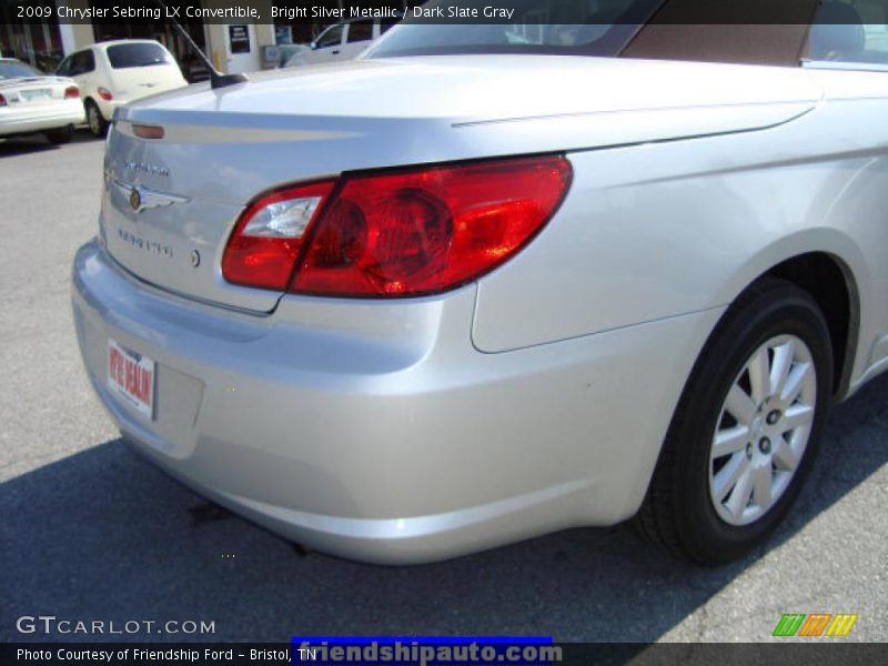 Bright Silver Metallic / Dark Slate Gray 2009 Chrysler Sebring LX Convertible