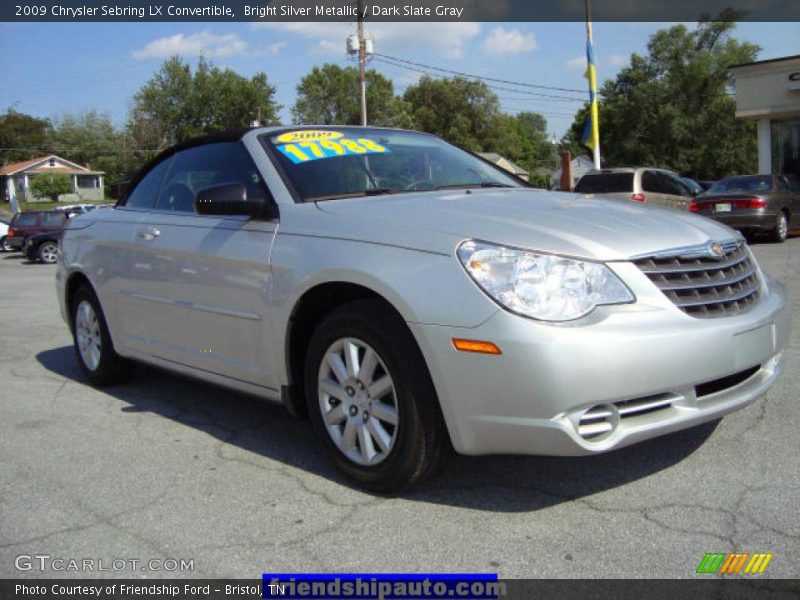 Bright Silver Metallic / Dark Slate Gray 2009 Chrysler Sebring LX Convertible