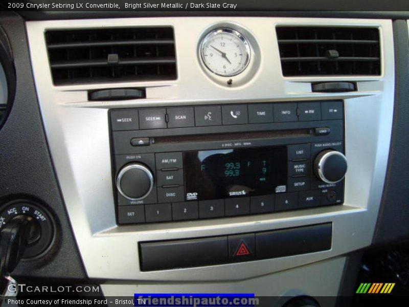Bright Silver Metallic / Dark Slate Gray 2009 Chrysler Sebring LX Convertible