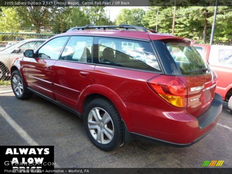 Garnet Red Pearl / Off Black 2005 Subaru Outback 2.5XT Limited Wagon