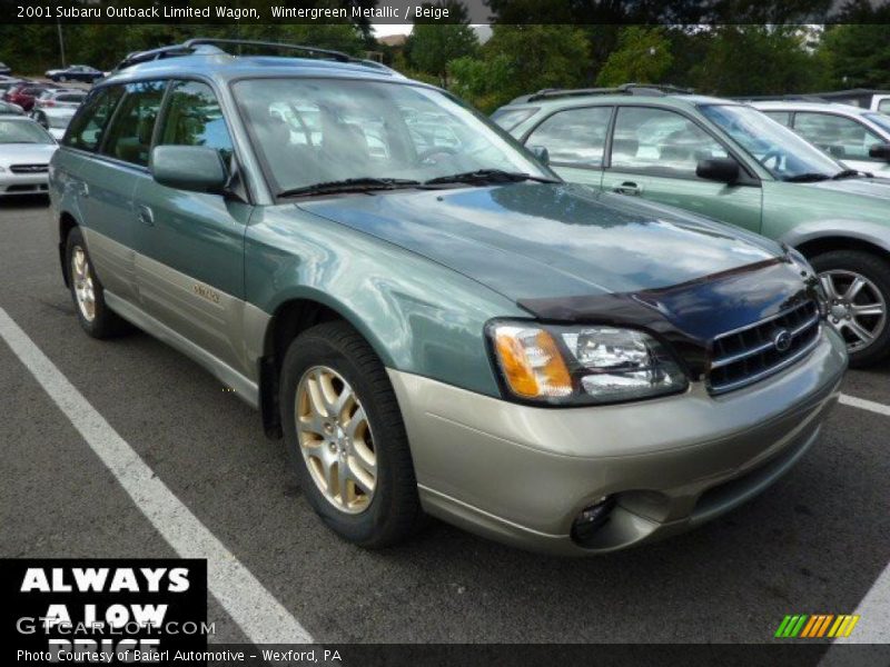 Wintergreen Metallic / Beige 2001 Subaru Outback Limited Wagon