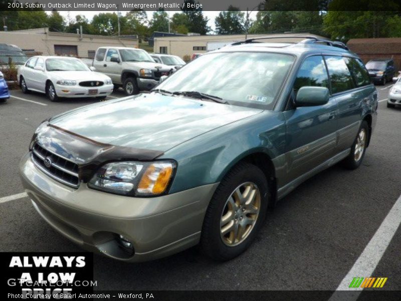 Wintergreen Metallic / Beige 2001 Subaru Outback Limited Wagon