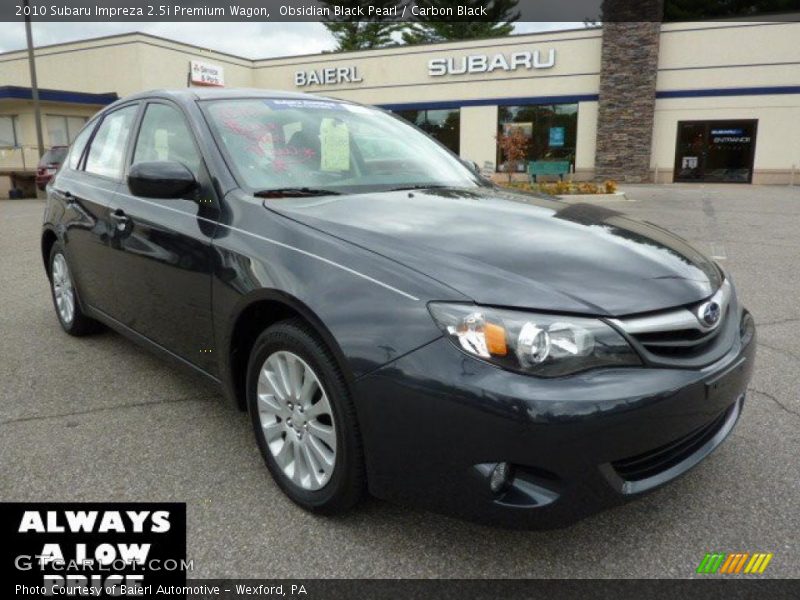 Obsidian Black Pearl / Carbon Black 2010 Subaru Impreza 2.5i Premium Wagon