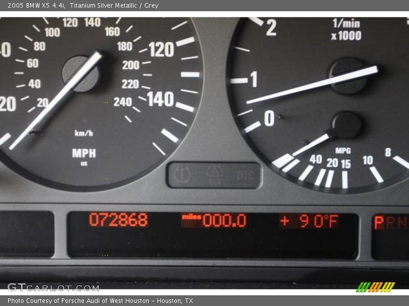 Titanium Silver Metallic / Grey 2005 BMW X5 4.4i