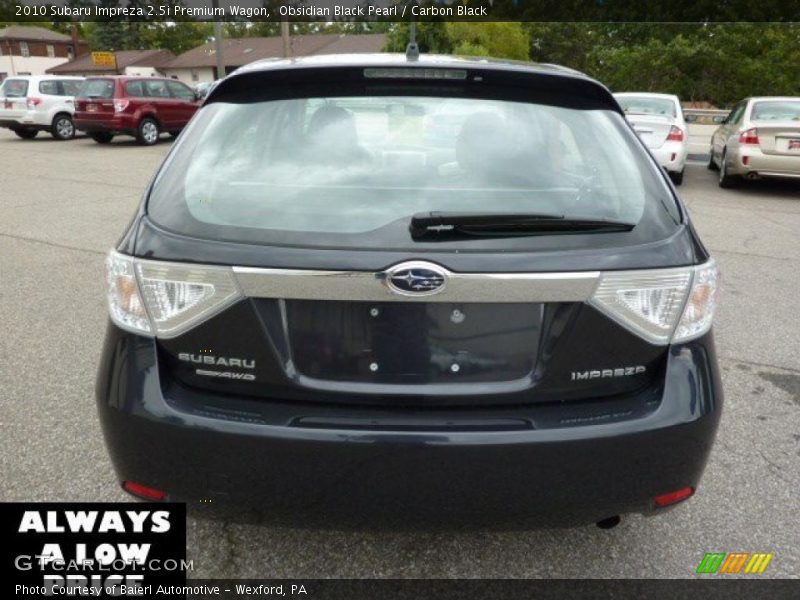Obsidian Black Pearl / Carbon Black 2010 Subaru Impreza 2.5i Premium Wagon