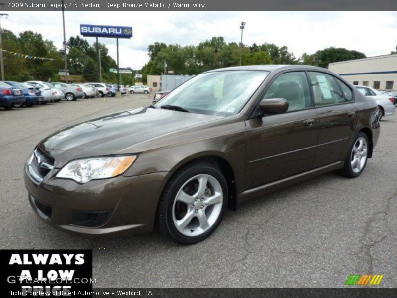 Deep Bronze Metallic / Warm Ivory 2009 Subaru Legacy 2.5i Sedan