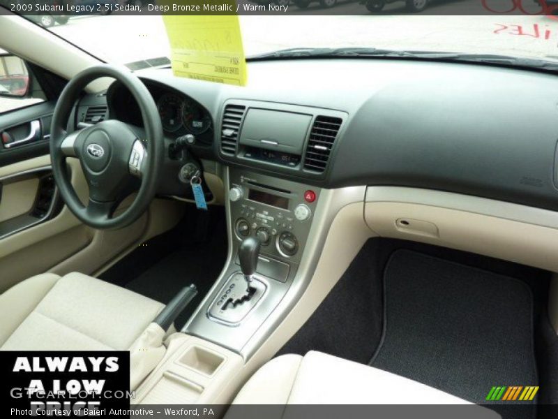 Deep Bronze Metallic / Warm Ivory 2009 Subaru Legacy 2.5i Sedan