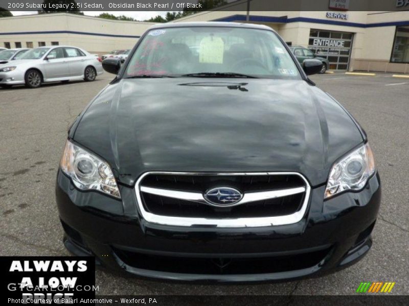 Obsidian Black Pearl / Off Black 2009 Subaru Legacy 2.5i Sedan