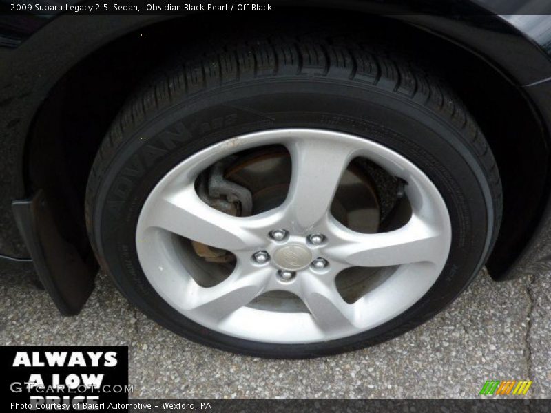 Obsidian Black Pearl / Off Black 2009 Subaru Legacy 2.5i Sedan