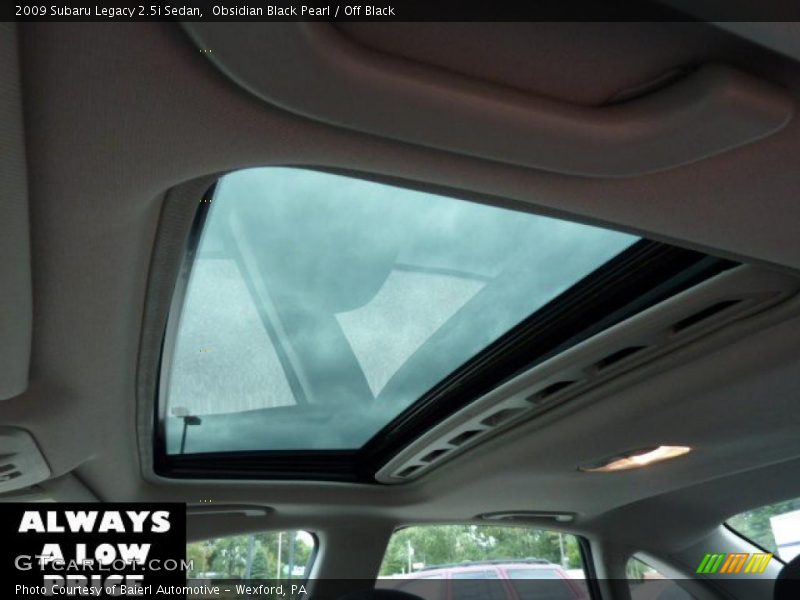Obsidian Black Pearl / Off Black 2009 Subaru Legacy 2.5i Sedan