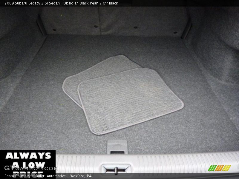 Obsidian Black Pearl / Off Black 2009 Subaru Legacy 2.5i Sedan