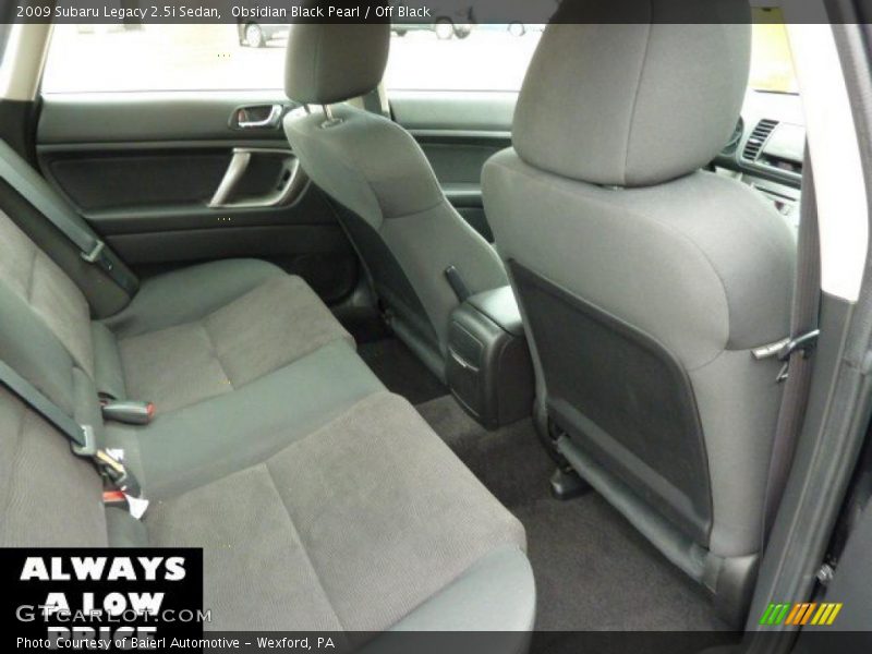 Obsidian Black Pearl / Off Black 2009 Subaru Legacy 2.5i Sedan