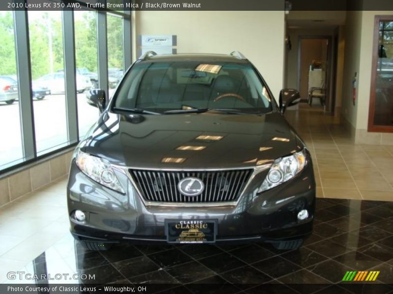 Truffle Brown Mica / Black/Brown Walnut 2010 Lexus RX 350 AWD