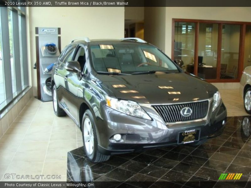 Truffle Brown Mica / Black/Brown Walnut 2010 Lexus RX 350 AWD