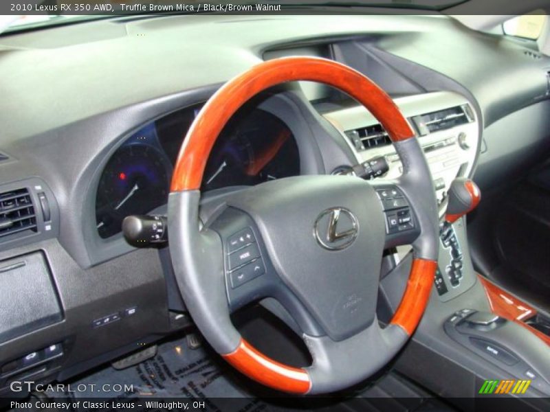 Truffle Brown Mica / Black/Brown Walnut 2010 Lexus RX 350 AWD