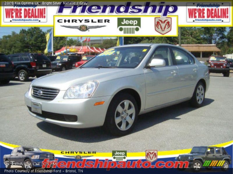 Bright Silver Metallic / Gray 2008 Kia Optima LX