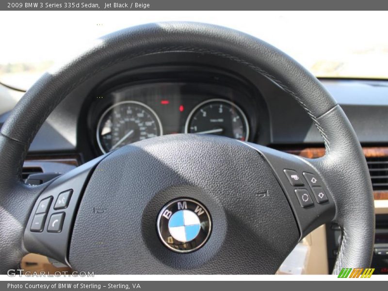 Jet Black / Beige 2009 BMW 3 Series 335d Sedan