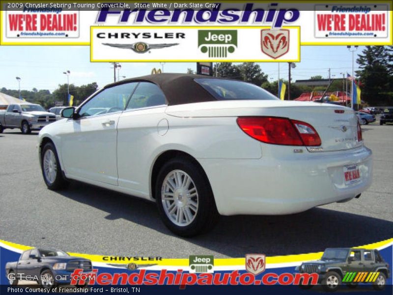 Stone White / Dark Slate Gray 2009 Chrysler Sebring Touring Convertible